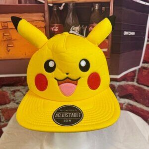 Pokemon Pikachu Hat Ballcap Bioworld One Size Fits Most Snapback Trucker